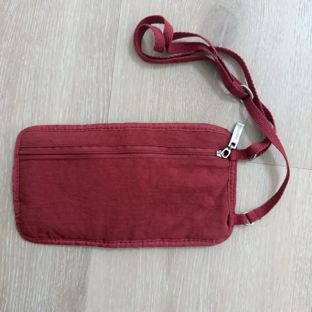 Baggallini Travel Passport Wallet Crossbody Red Fits Phones ID Case Gorpcore - Picture 2 of 11